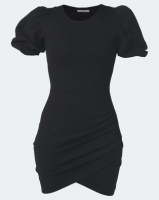 Ivyrevel Short Puff Sleeve Dress Black Photo