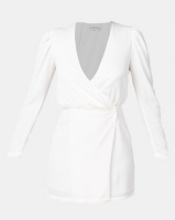 Ivyrevel Woven Wrap Mini Dress Off White Photo