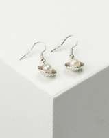 Jewels and Lace Pearl Shell Drop Earrings Silver Photo