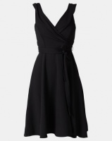 City Goddess London Cross Over Midi Dress Black Photo