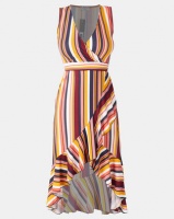 City Goddess London Stripe High Low Maxi Dress Multi Photo