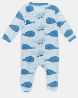 Home Grown Whale Soft-Stretch Zipper Jumpsuit Blue Photo