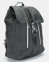 Utopia Black Zip Detail Backpack Photo