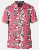 D Struct D-Struct Short Sleeve Hawaiian Shirt Pink Photo
