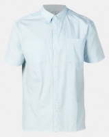 Bellfield Short Sleeve Denim Shirt Pale Blue Photo