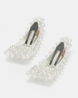 Miss Maxi 2 Pack Triangle Beaded Snap Clip Grey Photo