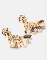 Miss Maxi Cowrie Shell Chandelier Earrings Gold-tone Photo