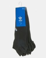 adidas Originals Trefoil Liner Sock 3 Pack Black Photo
