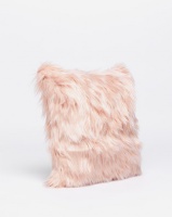 Grey Gardens Faux Fur Scatter Cushion Pink Photo
