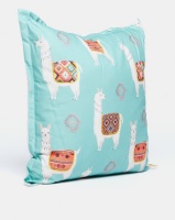 Grey Gardens Lama Scatter Cushion Aqua Photo