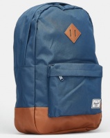 Herschel Synthetic Leather Heritage Backpack Navy/Tan Photo