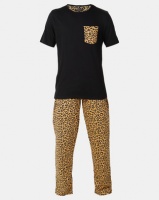 Brave Soul Leopard Sleepwear Set Multi Photo