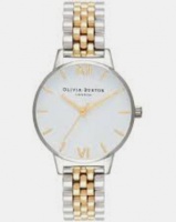 Olivia Burton White Midi Dial Bracelet Watch Gold & Silver Photo