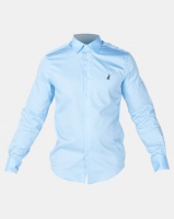Polo Mens Custom Fit Greig Shirt Light Blue Photo