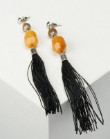 Jewels and Lace Multi Bead Tassel Earrings Multi Photo