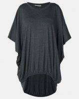 Michelle Ludek Ella Ruched Front Top Charcoal Photo