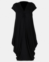 Michelle Ludek Sarah Ruched Front Midi Dress Black Photo