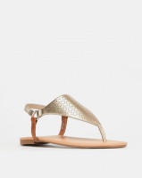 Call It Spring SOMNIARIA Ladies Flat Sandals Gold Photo