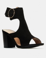 Queenspark High Heel Ankle Strap With Bug Buckle Black Photo