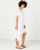 Assuili Lace Front Linen Dress White Photo