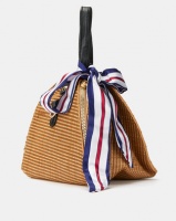 Miss Maxi Woven Pyramid Crossbody Bag Natural Photo