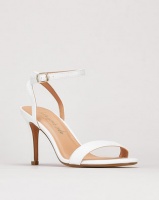 New Look Leather-Look 2 Part Stiletto Heels White Photo