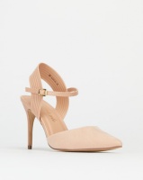 New Look Suedette Piped Stiletto Court Shoes Oatmeal Photo