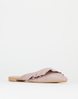 New Look Suedette Frill Pointed Mules Lilac Photo