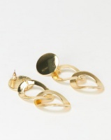 Miss Maxi Circle Link Drop Earrings Gold-tone Photo