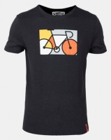 Vents Brull Melange Art Bike Colour T-Shirt Black Photo