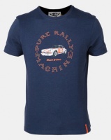 Vents Brull Melange Pure Rally T-Shirt Navy Photo