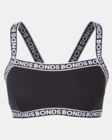 Bonds 2 Pack Tube Logo Printed Bra Top Grey & Black Photo