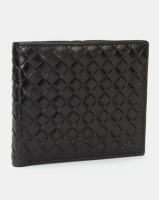 Joy Collectables Leather Weave Wallet Black Photo