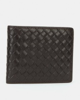 Joy Collectables Leather Weave Wallet Choc Photo