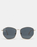 Black Lemon Hexagon Sunglasses Gold Photo