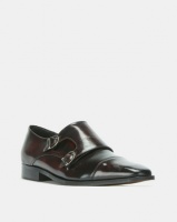 John Drake Hi Shine Monk Strap Shoes Burgundy Photo