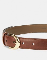 Paris Belts Leather Small Western Buckle Belt Tan Photo