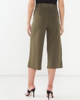 QUIZ Belted Culotte Trousers Khaki Photo