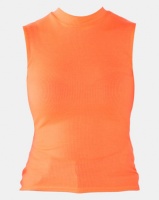 QUIZ Ribbed Sleeveless Turtle Neck Top Neon Orange Photo