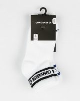 Converse CHN 3PK Basic Wordmark QTR Socks White Photo