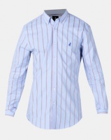 Polo Mens Elliott Oxford Stripe Signature Ls Shirt Light Blue Photo