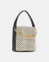 Blackcherry Bag Chevron Pattern Bucket Bag Black Photo