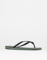 Havaianas Slim Brazil Flag & Name Flip Flop Black Photo