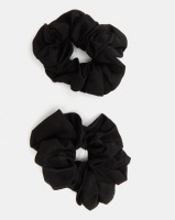 All Heart 2 Pack Scrunchie Hair Ties Black Photo