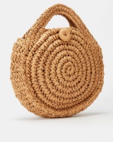 All Heart Woven Circle Crossbody Bag Tan Photo