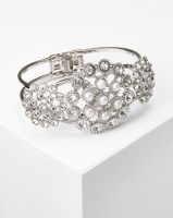 Queenspark Filigree Pearl/Diamante Bracelet Silver Photo