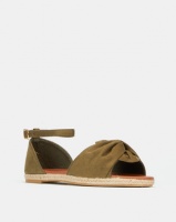 AWOL Bow Detail Espadrille Sandals Olive Photo
