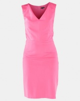 Smashed Lemon V-neck Sleeveless Shift Dress Pink Photo