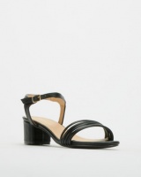 Urban Zone Multi Toe Strap Block Heel Black Photo