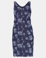 cath.nic By Queenspark Printed Front Zip Woven Dress Blue cath.nic By Queenspark Printed Front Zip Woven Dress Blue Photo
